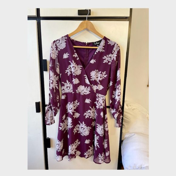 Unbelievable Beauty Purple Floral Dress - Picture 5 of 9